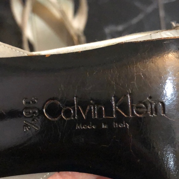 Calvin Klein Swarovski studded silver strap heels - Picture 10 of 15